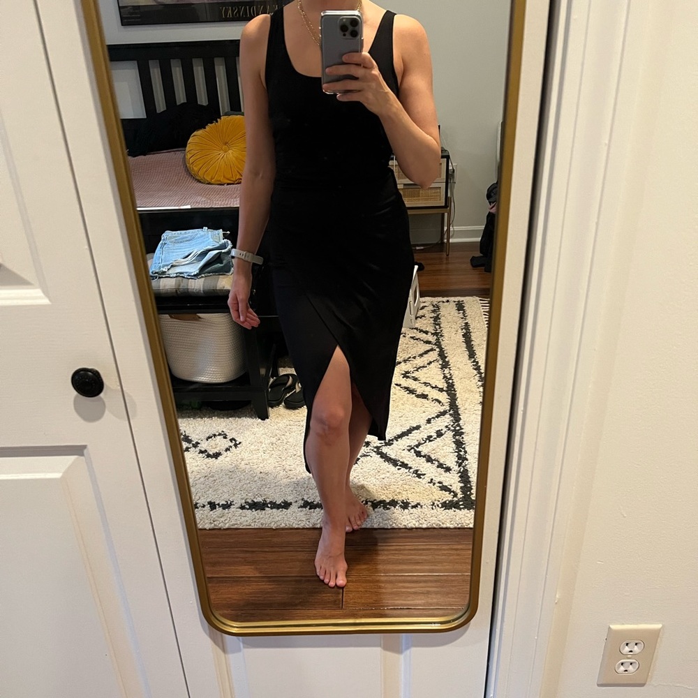 Reformation faux wrap jersey dress